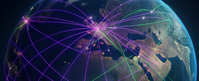 Global IT support team connecting through digital network – Ultra Support and Evernex partnership